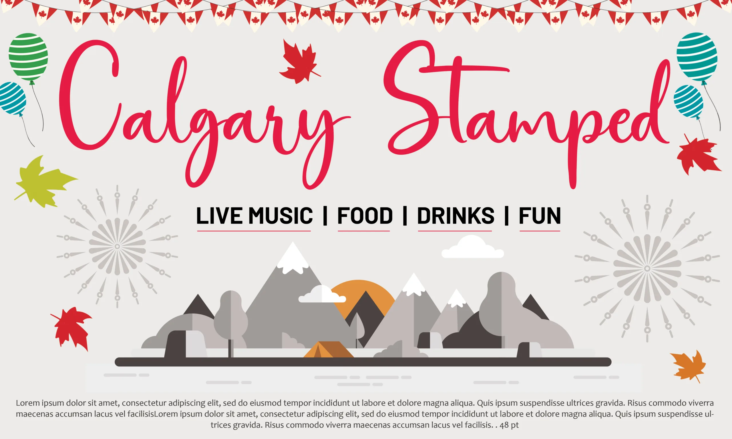 Free editable PSD Calgary Stampede Banner