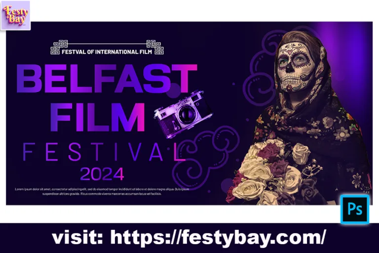 Download free PSD Belfast Film festival banner 2025