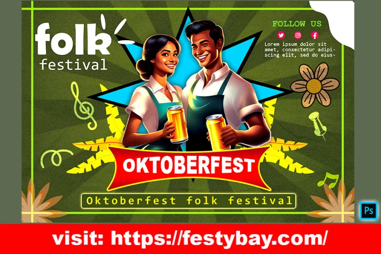 Free High-Quality Oktoberfest banner PSD Download