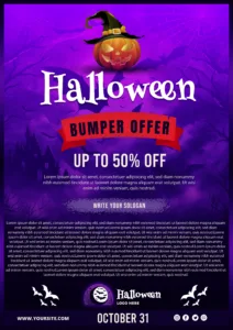 derry halloween a poster for a halloween sale free PSD poster design