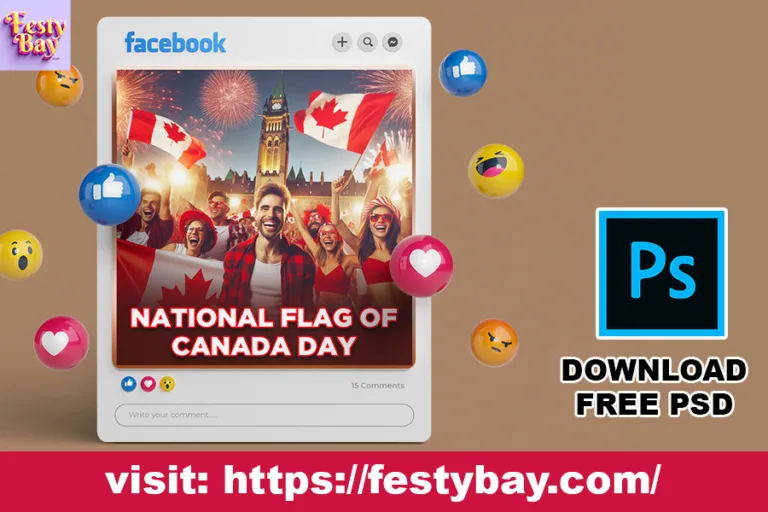 free customizable Red and White flag National Flag of Canada Day