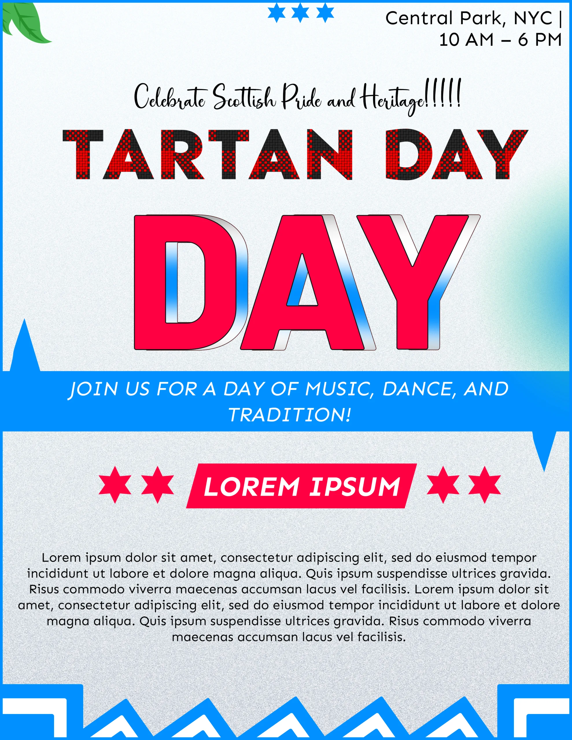 download free event poster design for Tartan Day