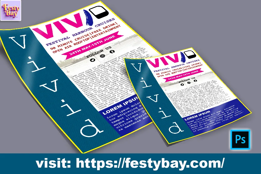 Download Free Vivid Sydney psd poster design 2024