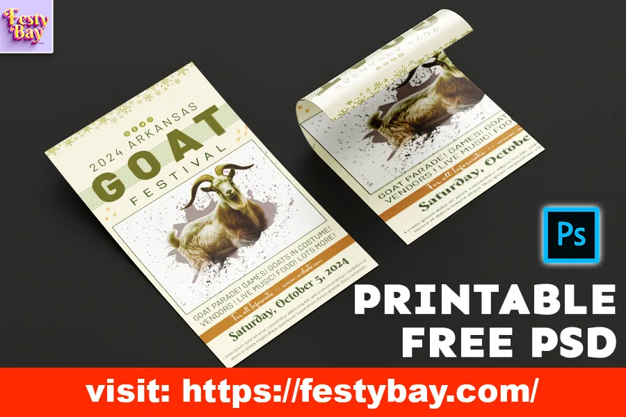 The goat festival Free PSD poster design 2024