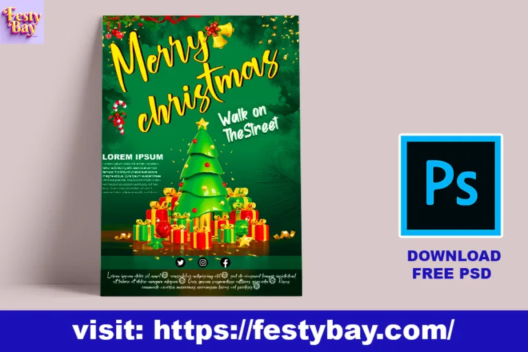 Download free psd christmas eve banner design