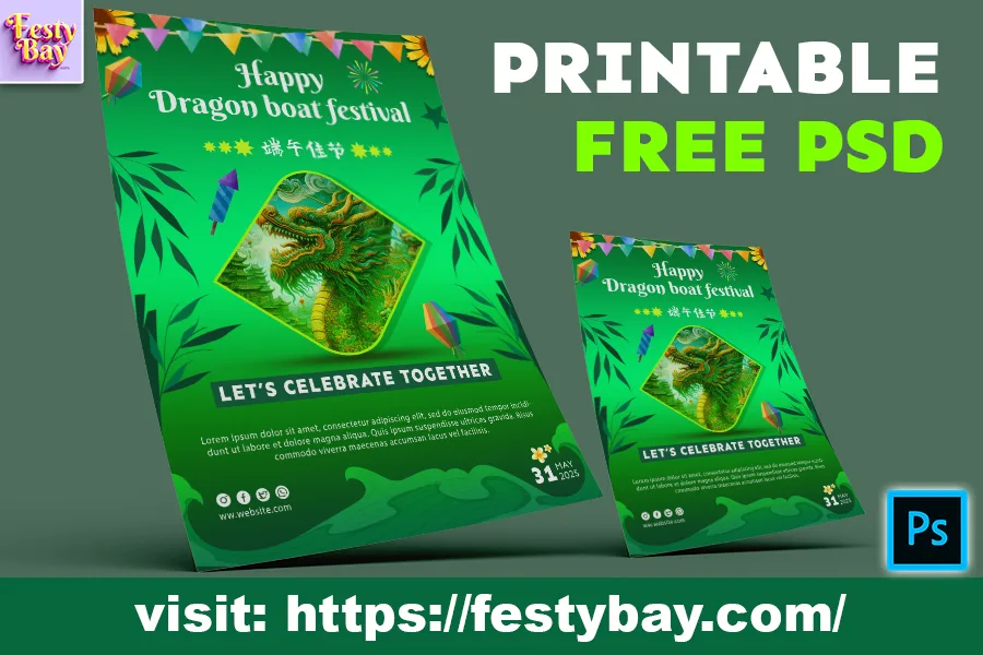 Promote your events with dragon boat festival 2024 free PSD template