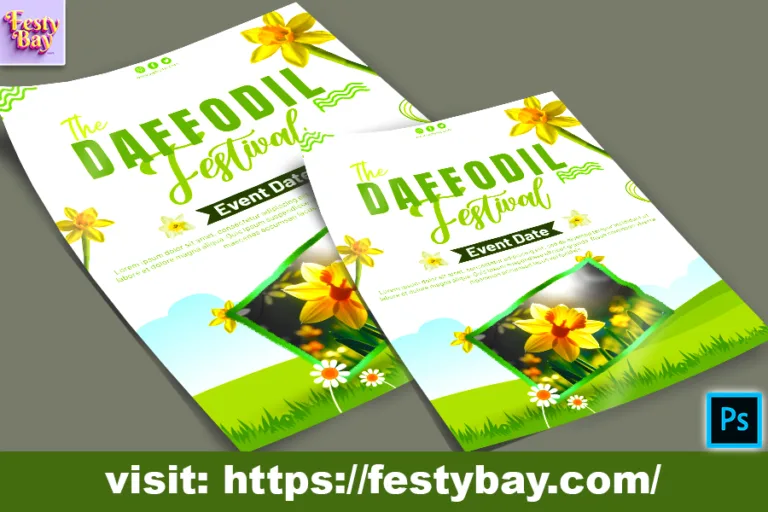 Download free music festival poster design Daffodil Festival