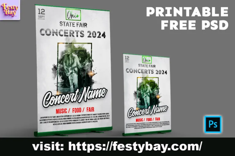 Music Festival poster design | Ohio state fair concerts 2024