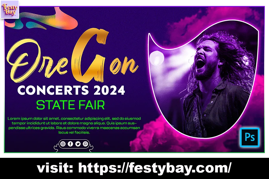 Printable banner design Oregon state fair | Free PSD