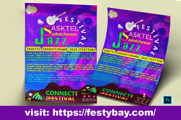 Free PSD Download: Saskatoon Jazz Festival Poster