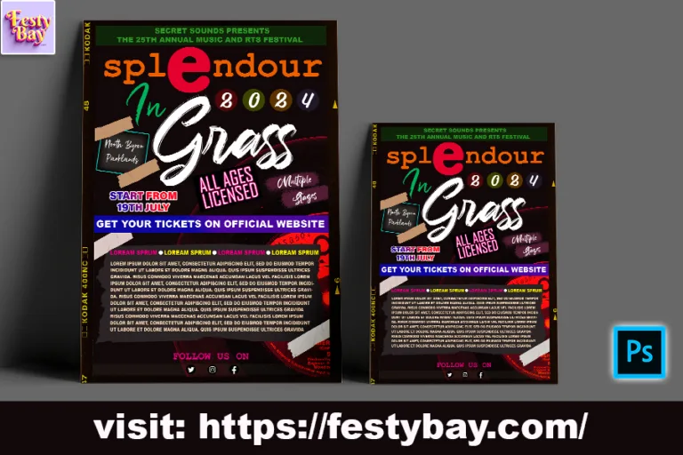 Get Free psd design of splendour in the grass poster