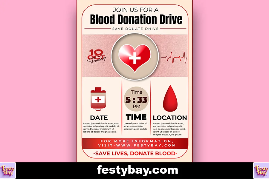 Blood Donation camp PSD Poster