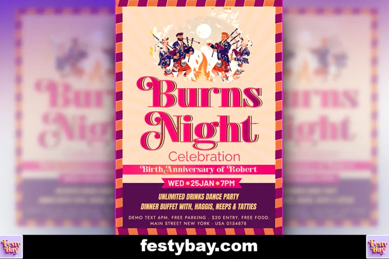 In a vintage color grading Burns Night written in the top. Seems to be a poster design