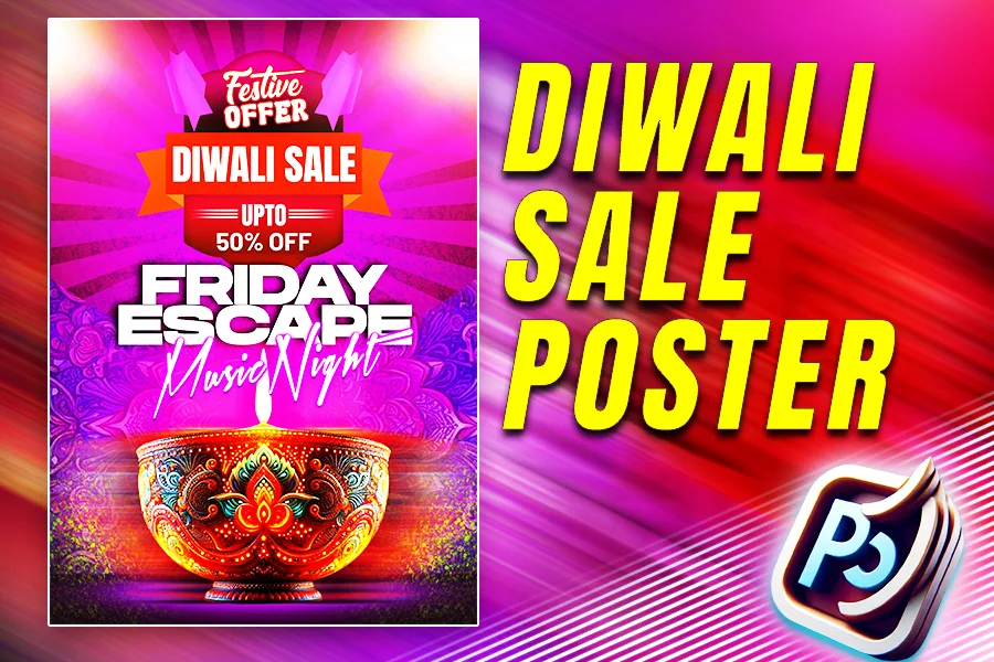 Vibrant Diwali Sale Poster Design