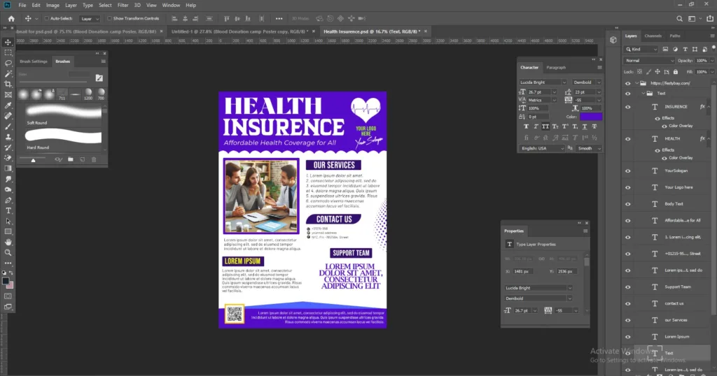 Health Insurence Flyer Design Preview festybay