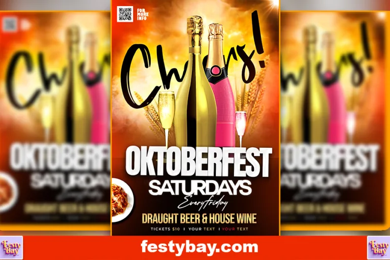 Yellow and orange background with best Oktoberfest beer festival poster design