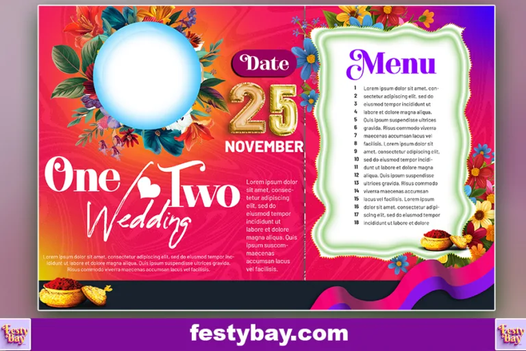 wedding menu card design