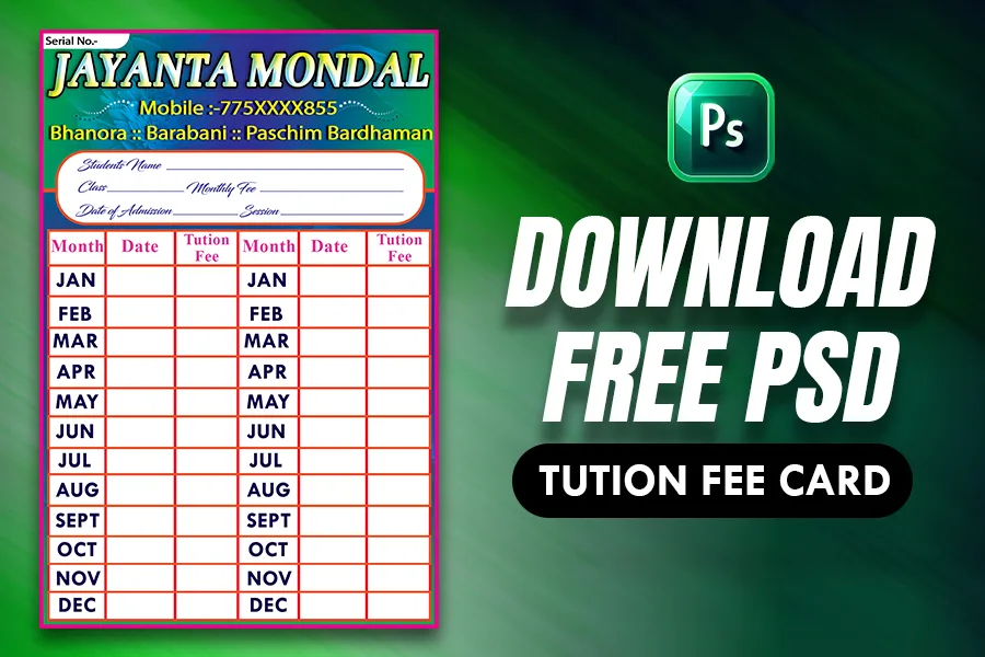 Fee Card FREE psd