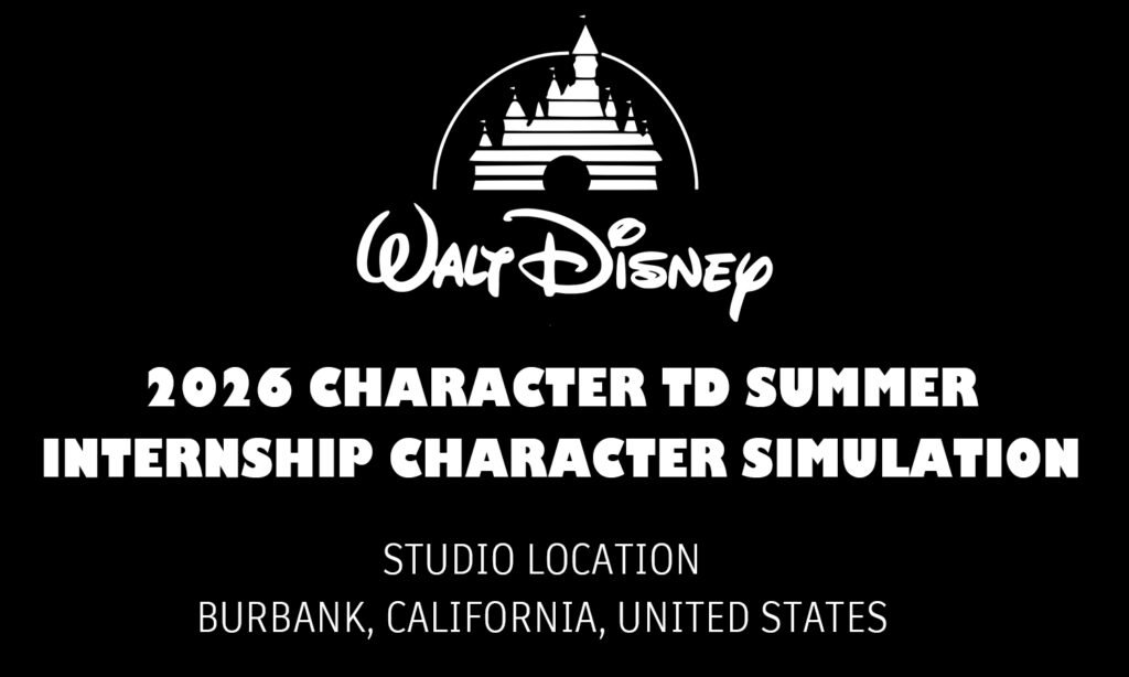 2026 Character TD Summer Internship – Character Simulation
