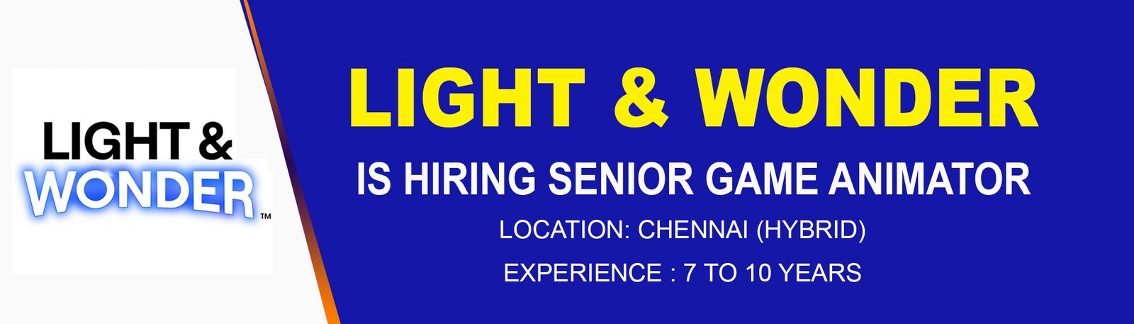 Light & Wonder is hiring 3D Animator- Chennai % festybay Animator_Light & Wonder