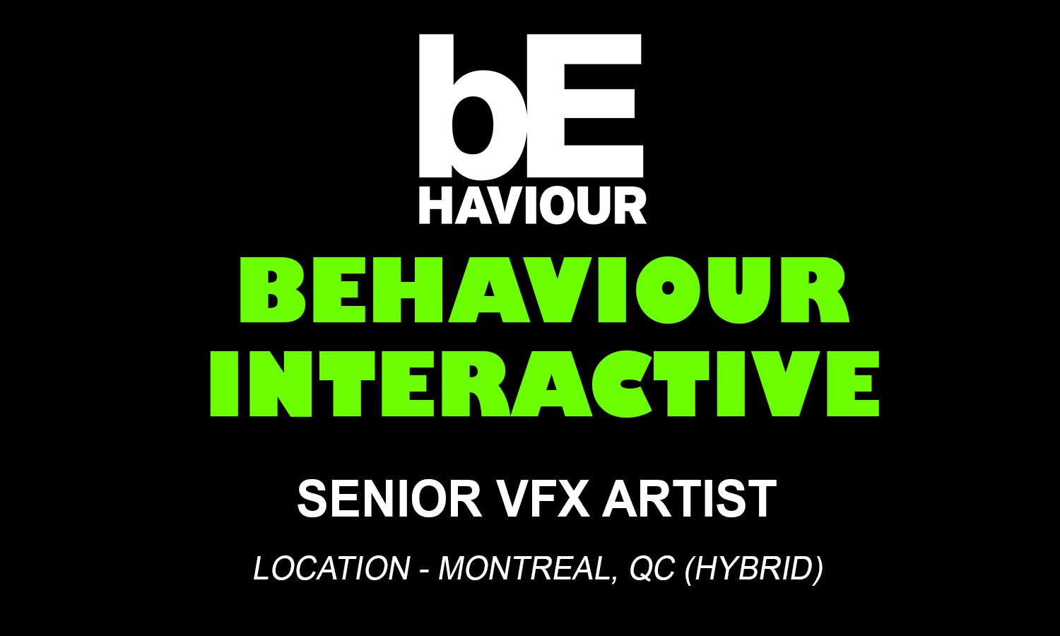 VFX Artist Jobs_Behaviour Interactive