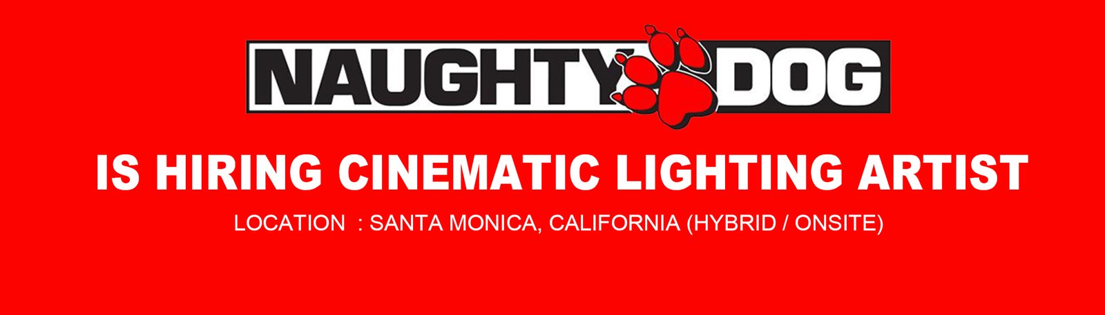 Cinematic Lighting Artist at Naughty Dog 2026