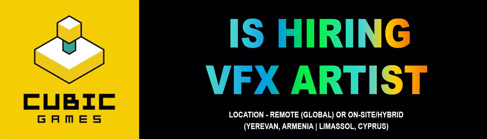 Cubic Games is hiring Senior VFX Artist % festybay Cubic Games_BANNER