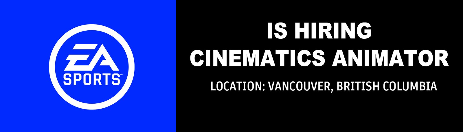 Hiring Cinematics Animator at Electronic Arts 2026