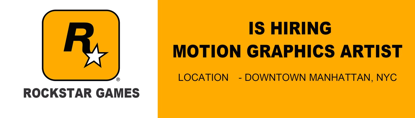 Motion Graphics Artist rockstar games