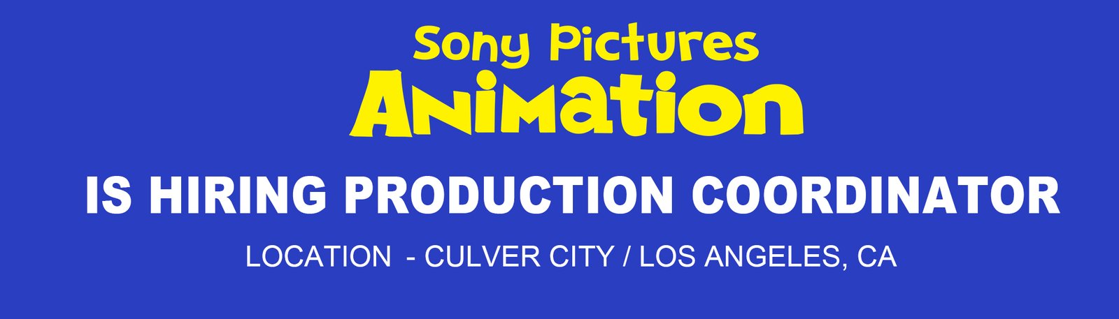 Production Coordinator at Sony Pictures, Culver City 2026 % festybay Production Coordinator at Sony Pictures, Culver City 2026