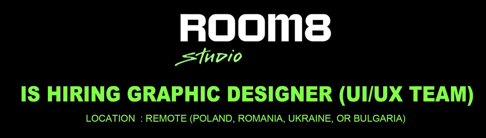 Room 8 Studio is hiring Graphic Designer, Poland 2026