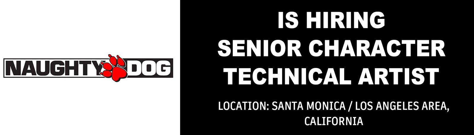 Senior Character Technical Artist Naughty Dog