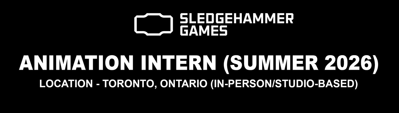 Sledgehammer Games-Animation Intern (Summer 2026) % festybay Sledgehammer Games_banner