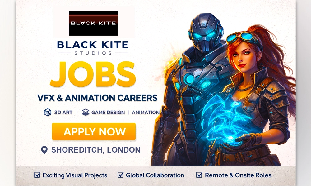 Black Kite Studios Jobs – VFX & Animation Openings (2026) Black Kite Studios Jobs – VFX & Animation Openings (2026)