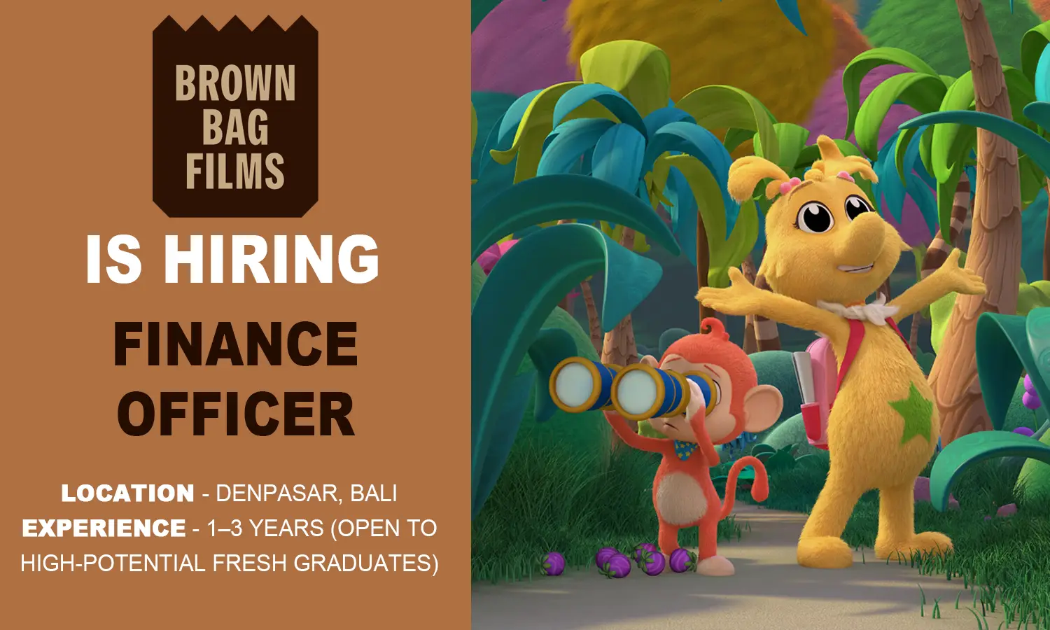 Brown Bag Films Bali hiring Finance Officer