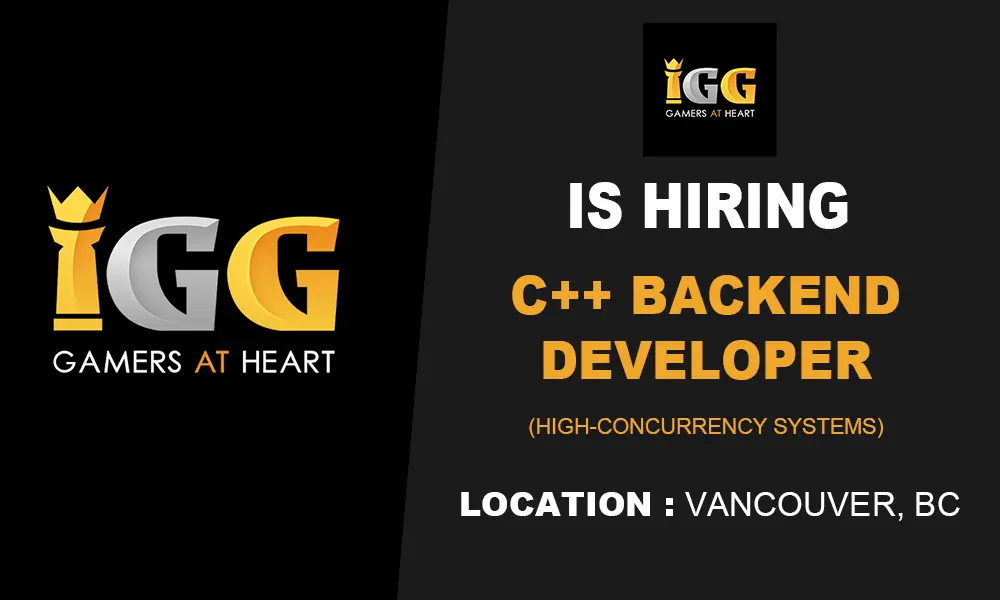 C++ Backend Developer job at IGG Canada, 2026