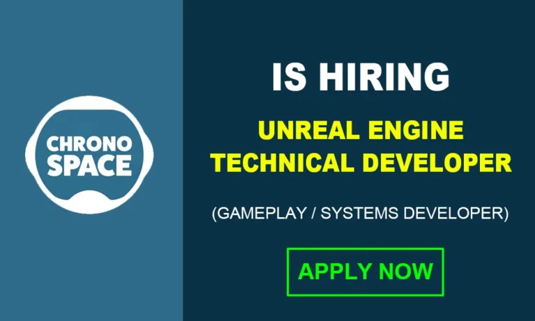 Chronospace is hiring Unreal Engine Technical Developer