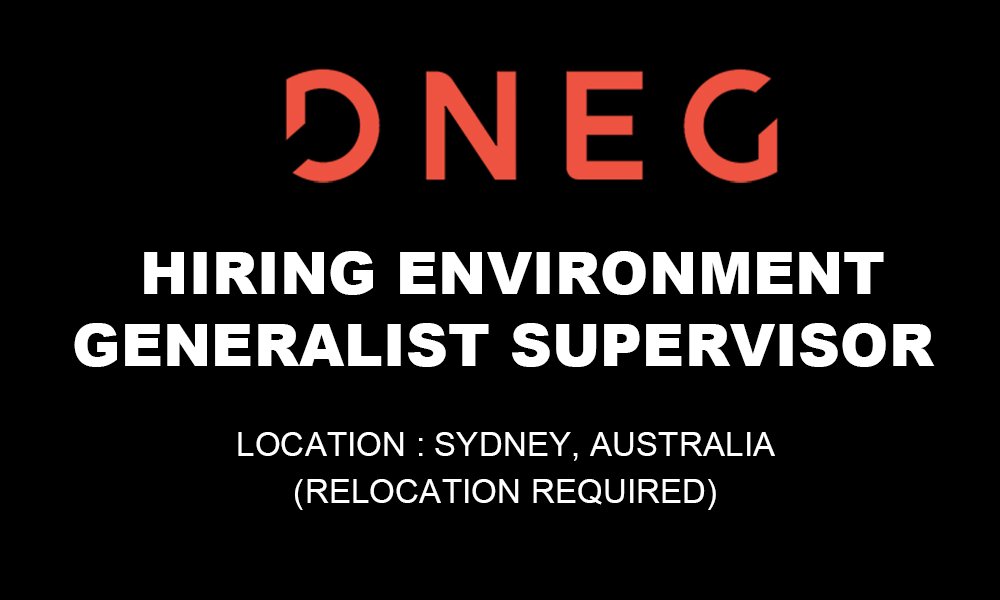 Environment Generalist Supervisor DNEG banner