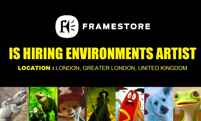 Environments Artist internship at Framestore, 2026