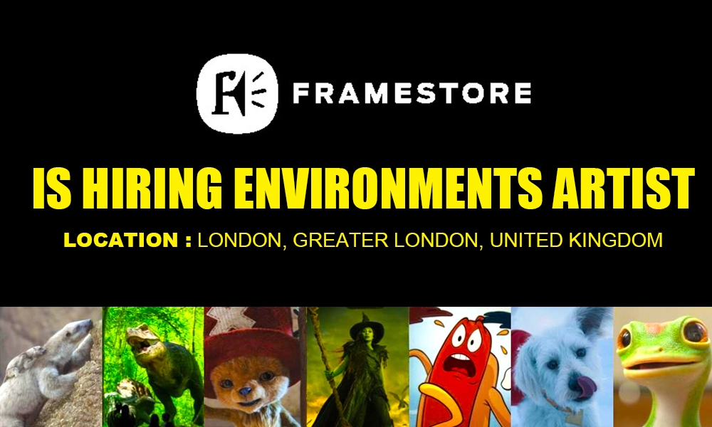 Environments Artist internship at Framestore, 2026