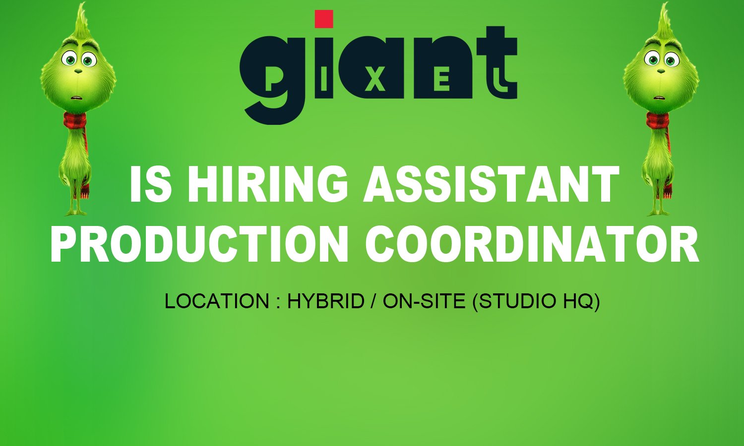 Giant Pixel hiring Assistant Production Coordinator