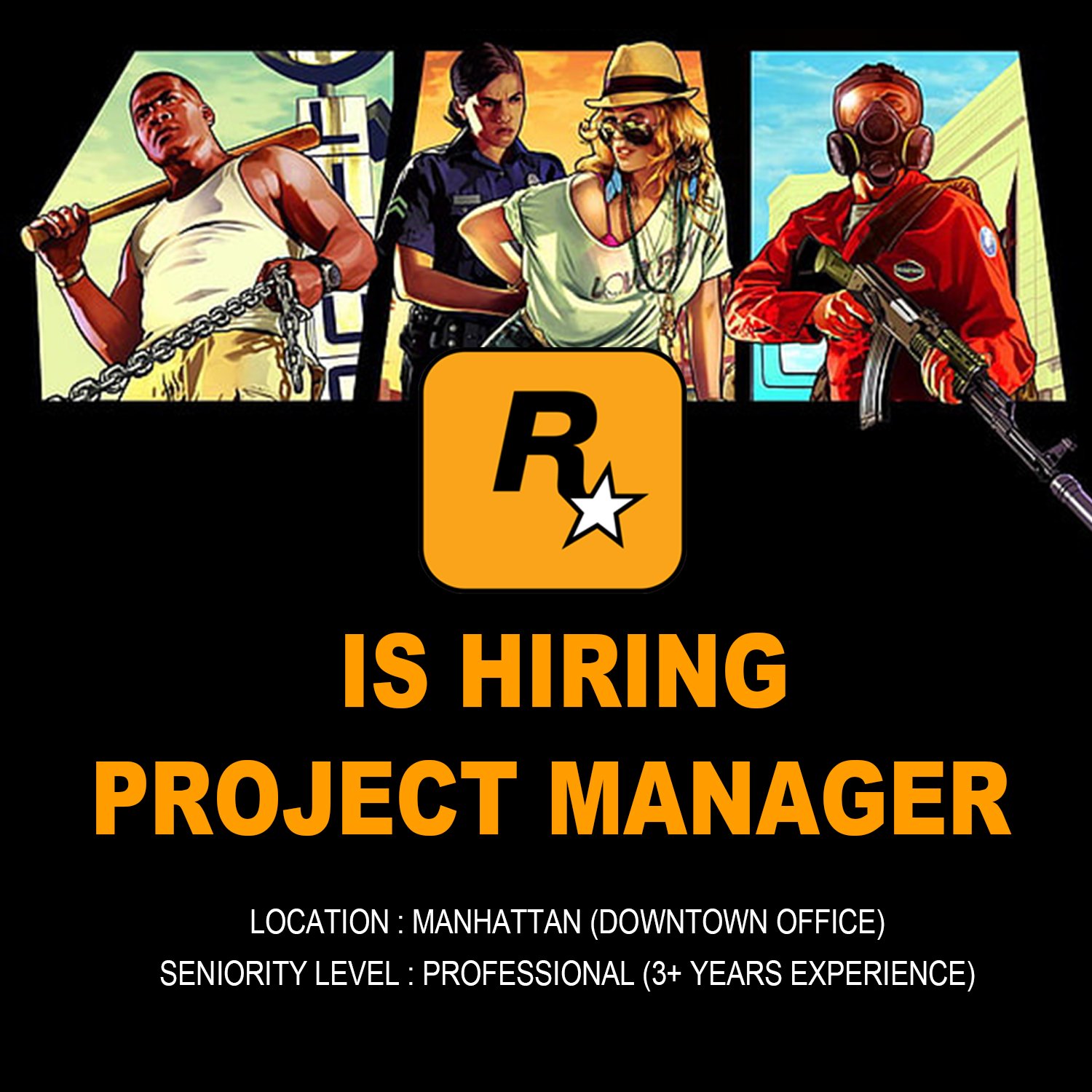 Hiring Project Manager Rockstar Games