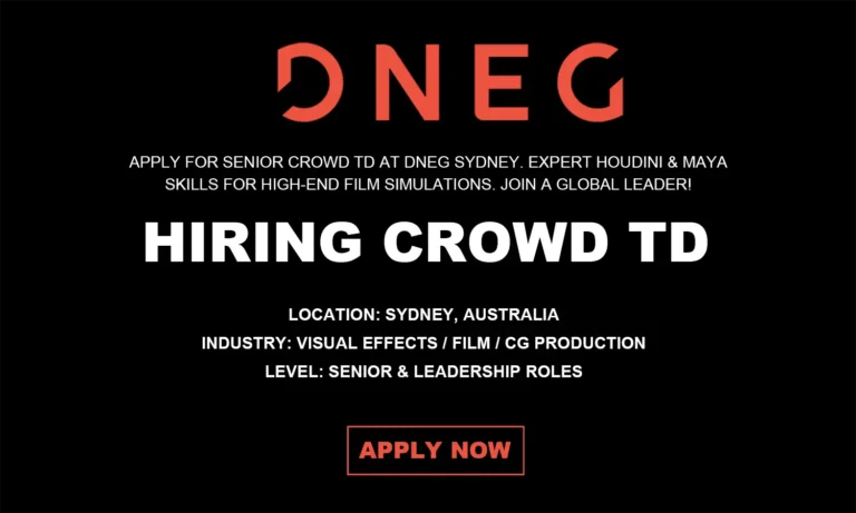 Hiring Senior Crowd TD DNEG Sydney