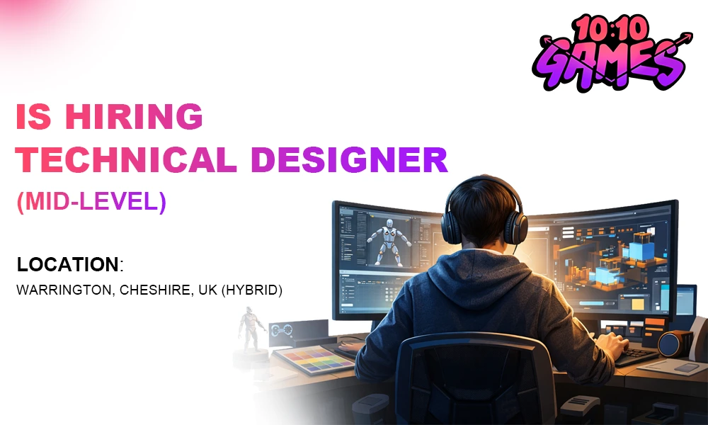 Job Opening Mid-Level Technical Designer at 10:10 Games