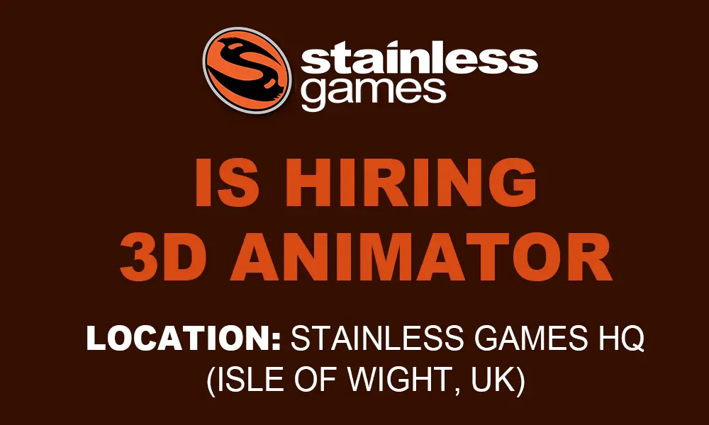 Job opening 3D Animator at Stainless Games