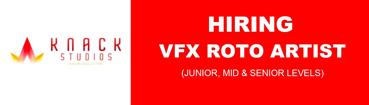 Knack Studios hiring VFX Roto Artist (all levels), 2026 % festybay Knack Studios hiring VFX Roto Artist (all levels), 2026