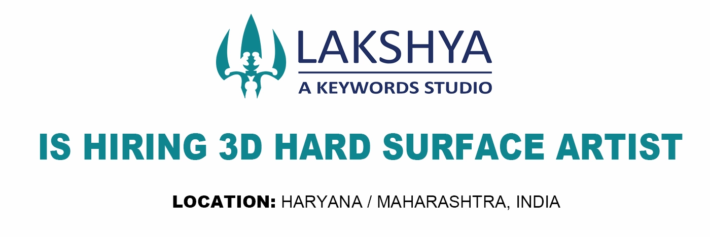 Lakshya Digital is hiring 3D Hard Surface Artist