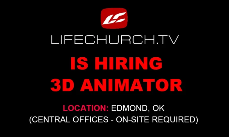 Life.Church is hiring for 3D Animator