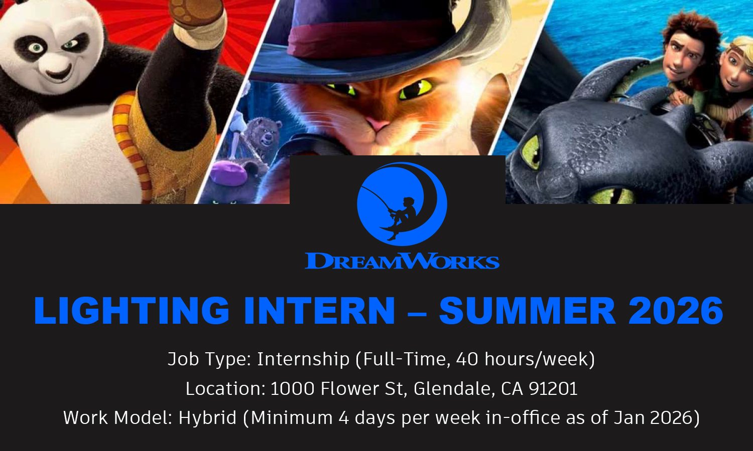 Lighting Intern – Summer 2026 | DreamWorks Animation % festybay Lighting Intern – Summer 2026 DreamWorks Animation