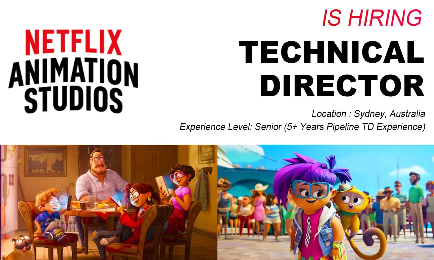 Netflix Animation studio | Technical Director, Sydney 2026 % festybay Netflix Animation studio Technical Director, Sydney 2026